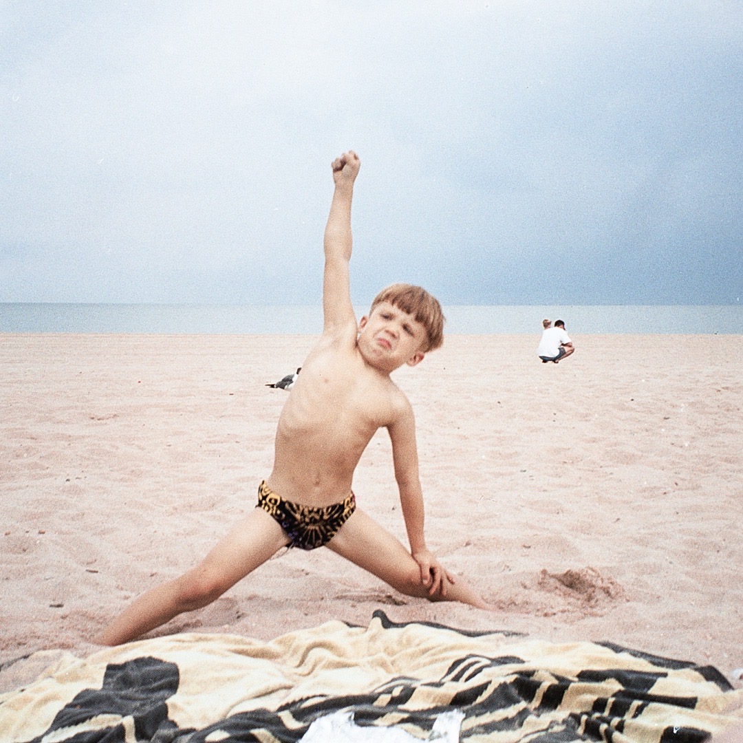 Young Sid at the beach